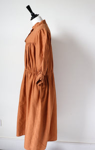 Spotted Vintage Day Dress - 1980s - Cotton Blend - Fit - L / UK 14