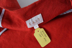 EAST Linen Waterfall Cardigan Jacket - Orange -  M /UK 12