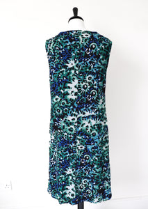 Marella Cowl Neck  Dress - Green / Blue Animal Print - XL - UK 16 - LABEL ATTACH
