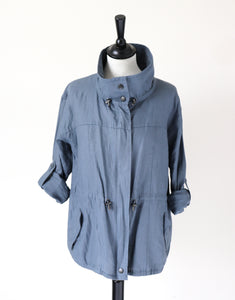 Jaeger Linen Anorak Jacket - 2-way Sleeves - Spring / Summer - S / UK 10-12