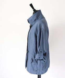 Jaeger Linen Anorak Jacket - 2-way Sleeves - Spring / Summer - S / UK 10-12