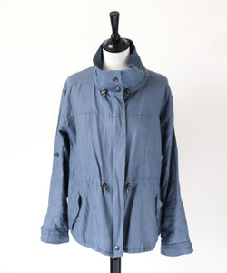 Jaeger Linen Anorak Jacket - 2-way Sleeves - Spring / Summer - S / UK 10-12