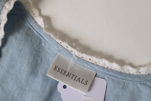 Vintage Chambray Blue Cotton Dress - Summer - Essentials -  Fit M / UK 12