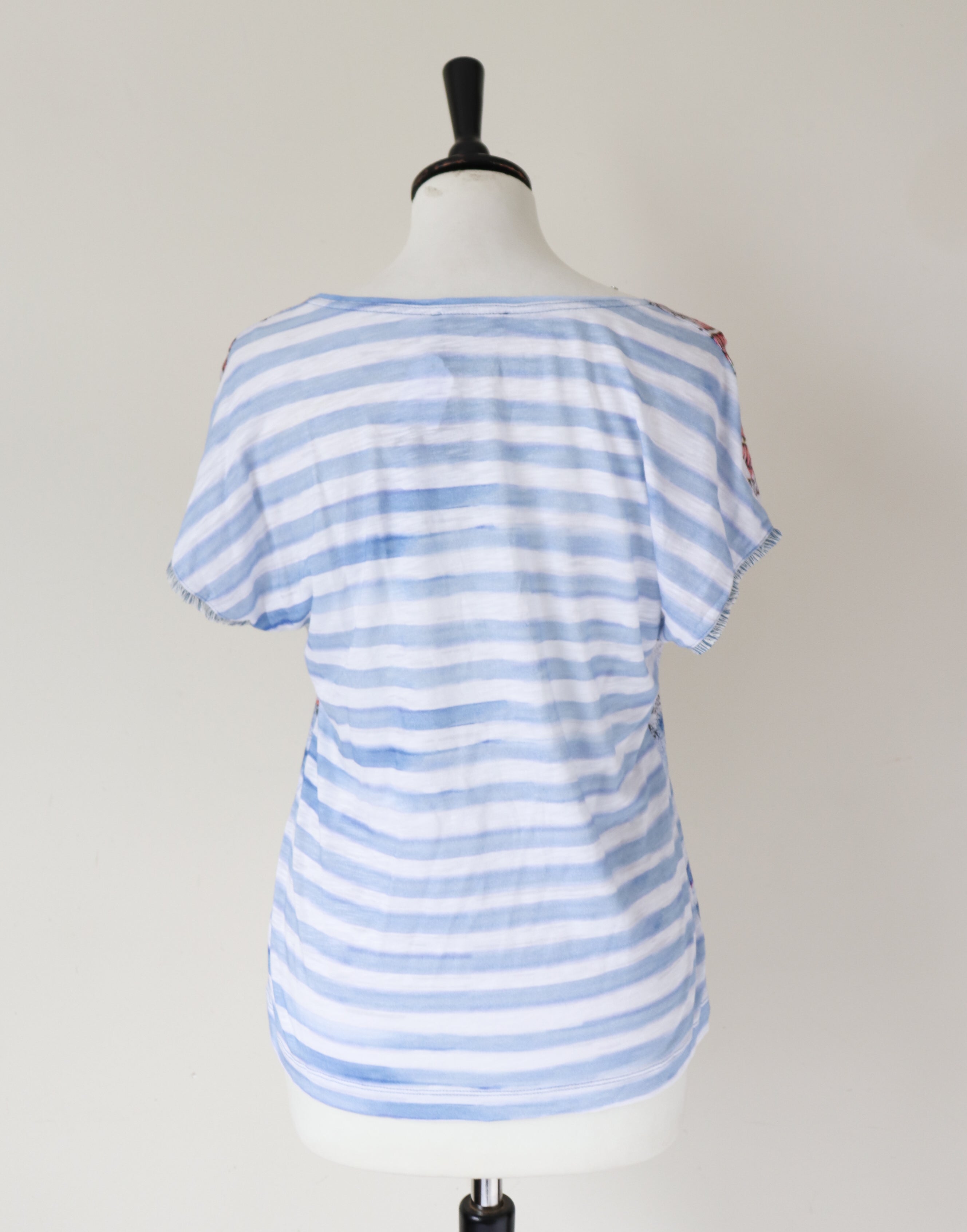Thomas Rabe T Shirt  - S / UK 10 - Blue / Pink Striped - Labels Attached