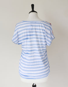 Thomas Rabe T Shirt  - S / UK 10 - Blue / Pink Striped - Labels Attached