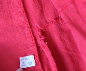 Red Cotton Summer Blazer Jacket Wool  - Vintage 1980s - M / L - UK 12 / 14
