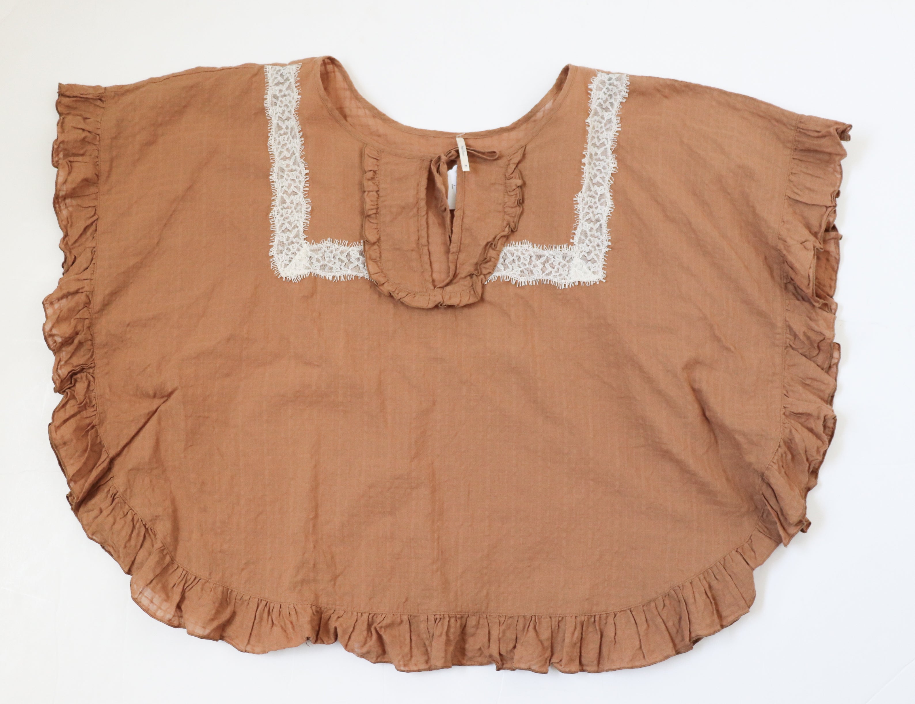 Rope Picnic Summer Blouse Top - Kaftan Sleeves 38  - Fit L / UK 14