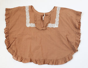 Rope Picnic Summer Blouse Top - Kaftan Sleeves 38  - Fit L / UK 14
