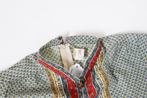 Vintage Cotton Peasant Blouse / Skirt Suit - Patterned - Fit XXS / UK 6 / 8
