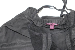 Princesse Tam Tam Black Cami Camisole Vintage Y2K - Cotton / Silk- Fit M / UK 12