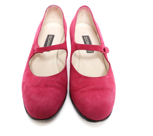 Hobbs Mary Jane Shoes Vintage Pink Leather Suede Fit 38 UK 5 Marshmallow Mountain