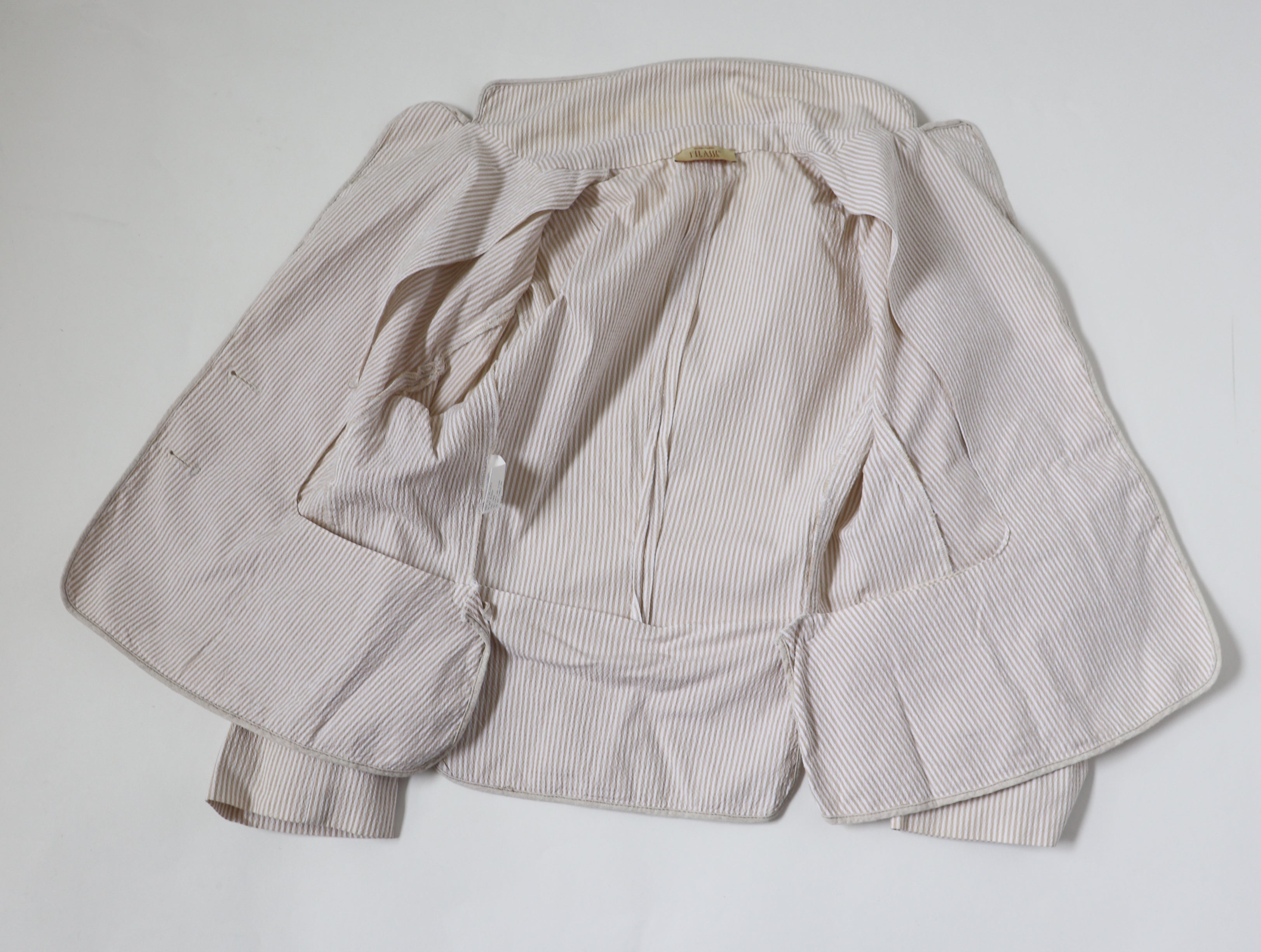 Cotton Jacket - Beige Striped - Premier Classe Alviero Martini - Fit  8 / 10