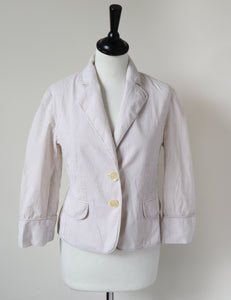 Cotton Jacket - Beige Striped - Premier Classe Alviero Martini - Fit  8 / 10