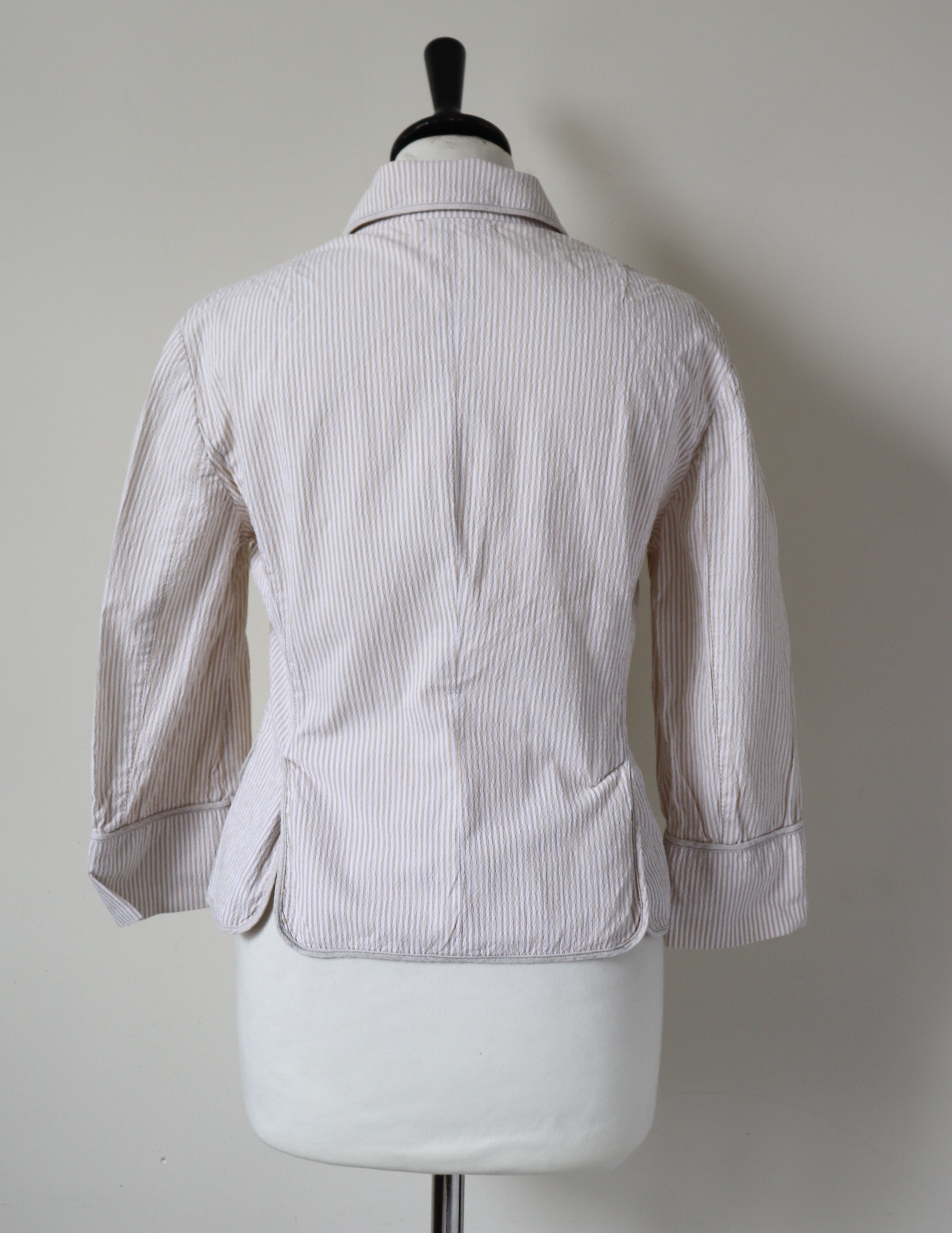 Cotton Jacket - Beige Striped - Premier Classe Alviero Martini - Fit  8 / 10