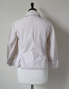 Cotton Jacket - Beige Striped - Premier Classe Alviero Martini - Fit  8 / 10