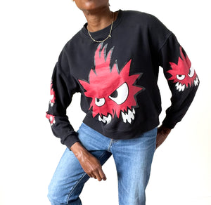 McQ Alexander McQueen Sweatshirt - Chester Monster - Black - Fit M / 12