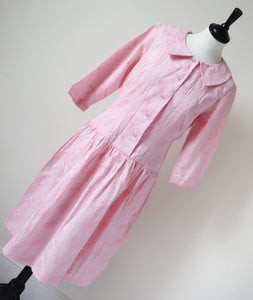 Vintage Summer Tea Dress - 1950s / 1960s  - Huco - Pink - XS / UK 8