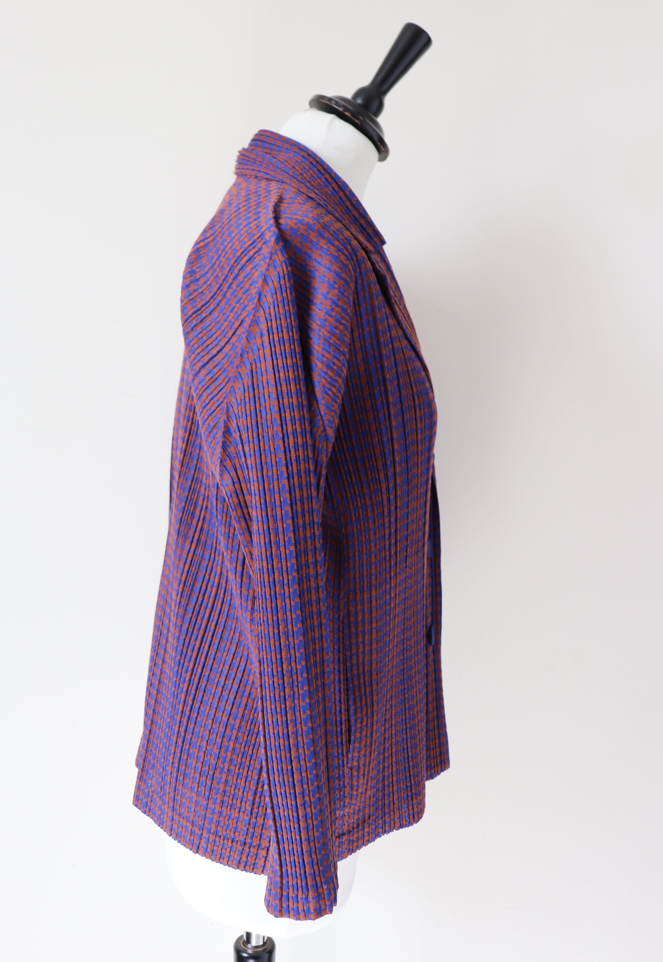 Issey Miyake Pleats Please Cardigan - Ramie Check - JPN 3 (Fit S / M)