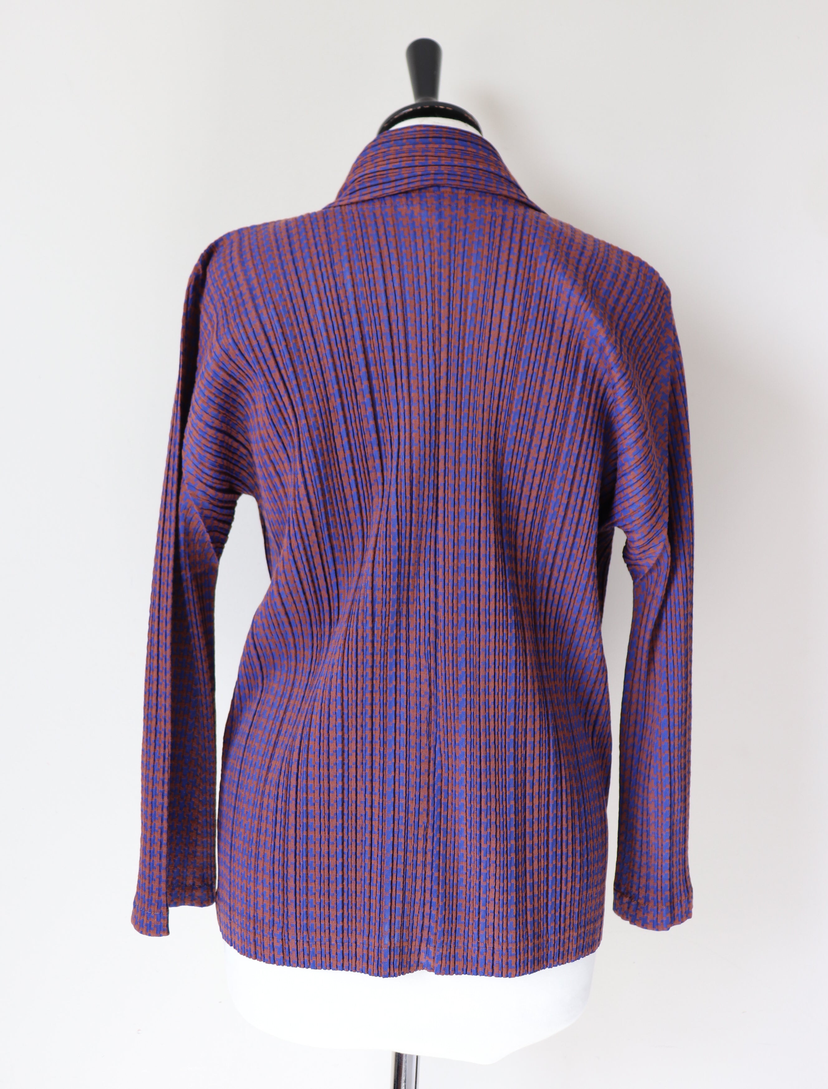 Issey Miyake Pleats Please Cardigan - Ramie Check - JPN 3 (Fit S / M)