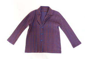 Issey Miyake Pleats Please Cardigan - Ramie Check - JPN 3 (Fit S / M)