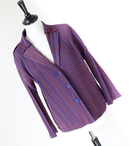 Issey Miyake Pleats Please Cardigan - Ramie Check - JPN 3 (Fit S / M)