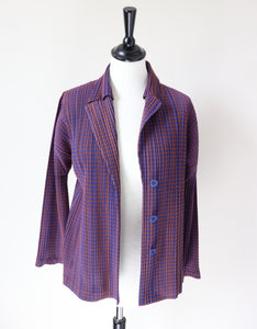 Issey Miyake Pleats Please Cardigan - Ramie Check - JPN 3 (Fit S / M)