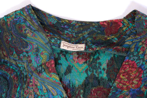 Paisley Silk Cardigan Jacket - Vintage - Josephine Desy - M / UK 12