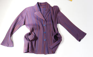 Issey Miyake Pleats Please Cardigan - Ramie Check - JPN 3 (Fit S / M)