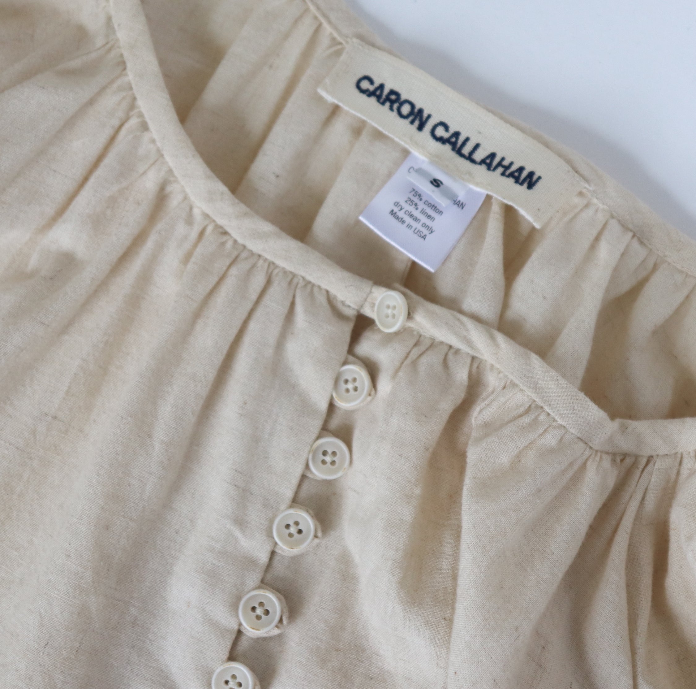 Caron Callahan Dress - A-Line / Belted - Cream - US Label S - Fit Tall M / L