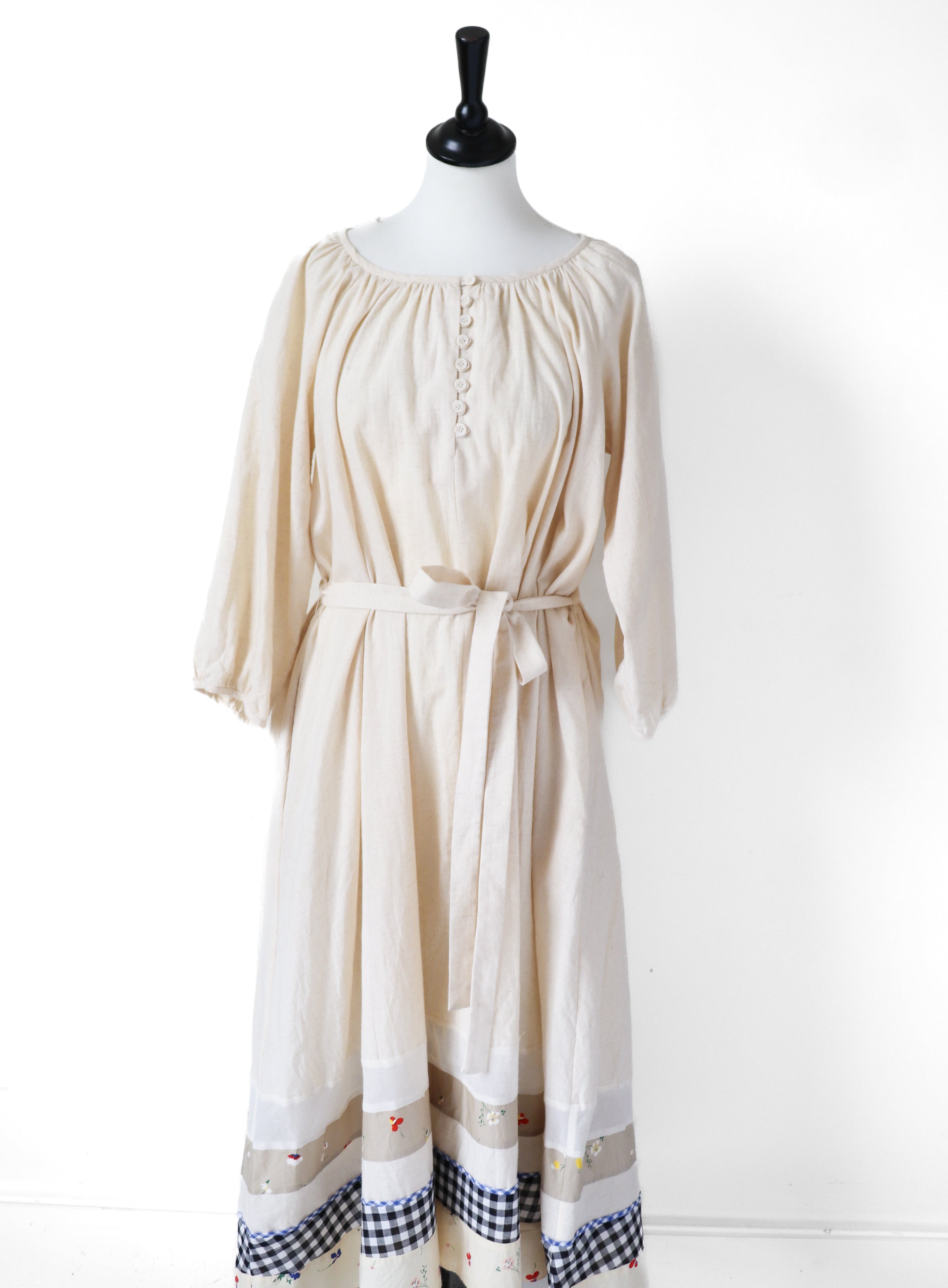 Caron Callahan Dress - A-Line / Belted - Cream - US Label S - Fit Tall M / L