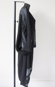 Harem Trouser Suit - Black - El Sujin- Japanese Designer Style - L / XL