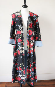 1940s / 1950s  Cotton Dressing Gown House Coat - Fit M / UK 12