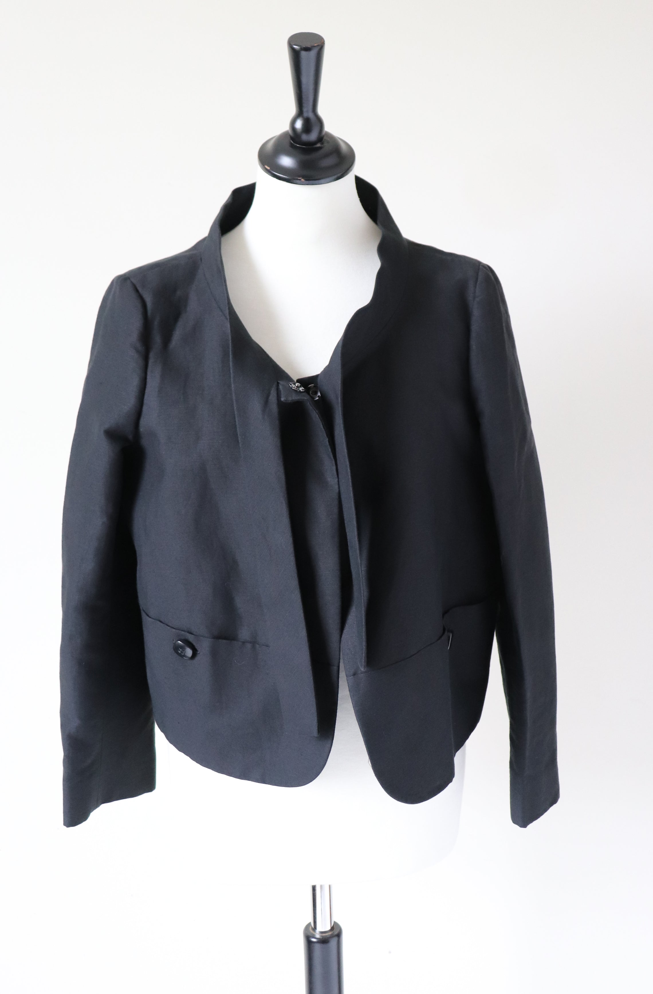 Moschino Cheap and Chic Black Jacket - Cropped - Fit XS / S or UK 8 / 10