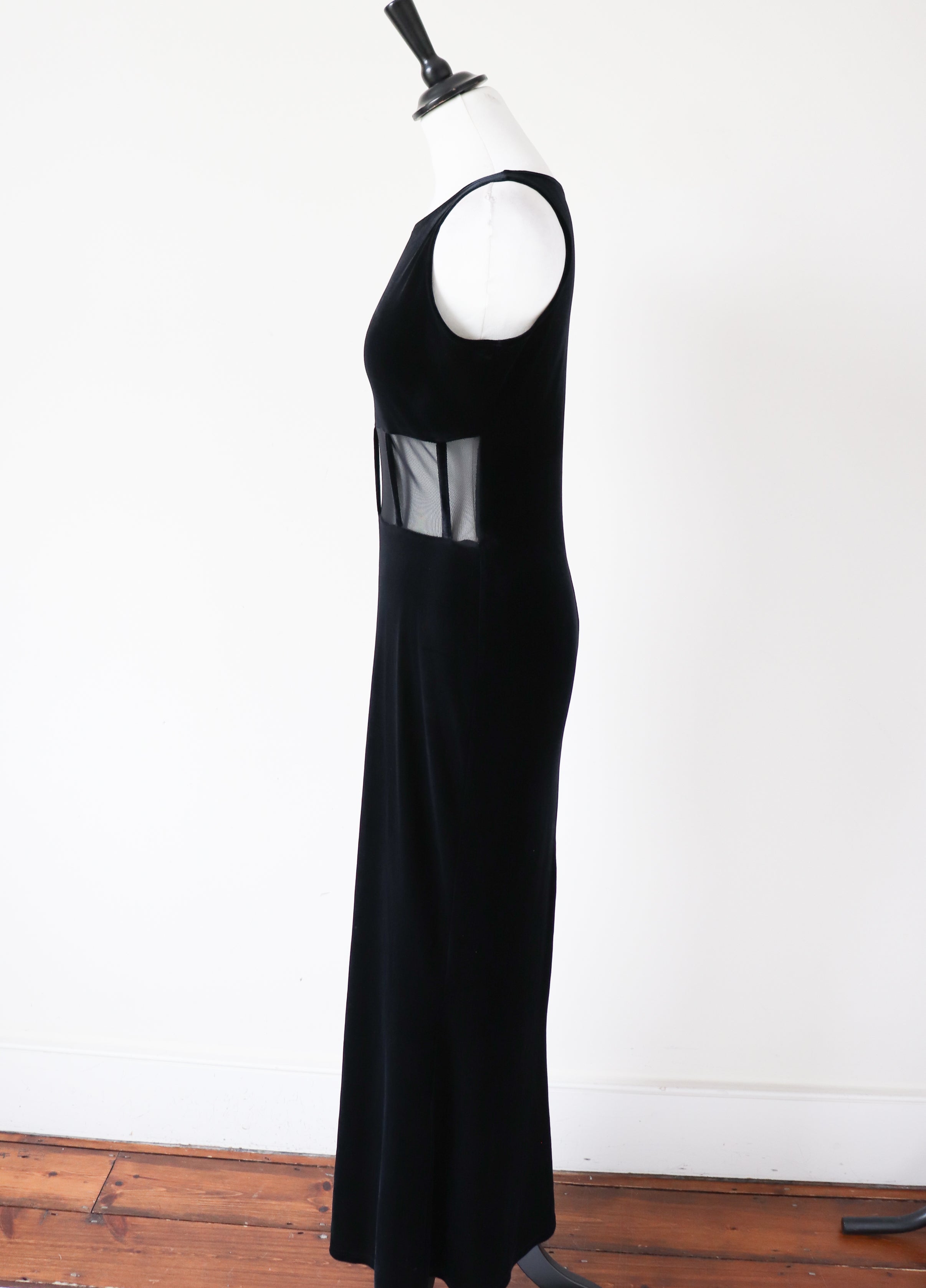 Black leather deals evening gown
