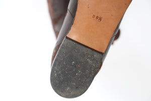 Sidonie Larizzi - Brown Leather Flat Boots - Long Boots - Fit UK 5.5 / 6 Narrow