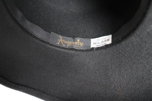Black Wide Brim Hat  - 1990s -  Vintage Made in UK Accessorize - Large