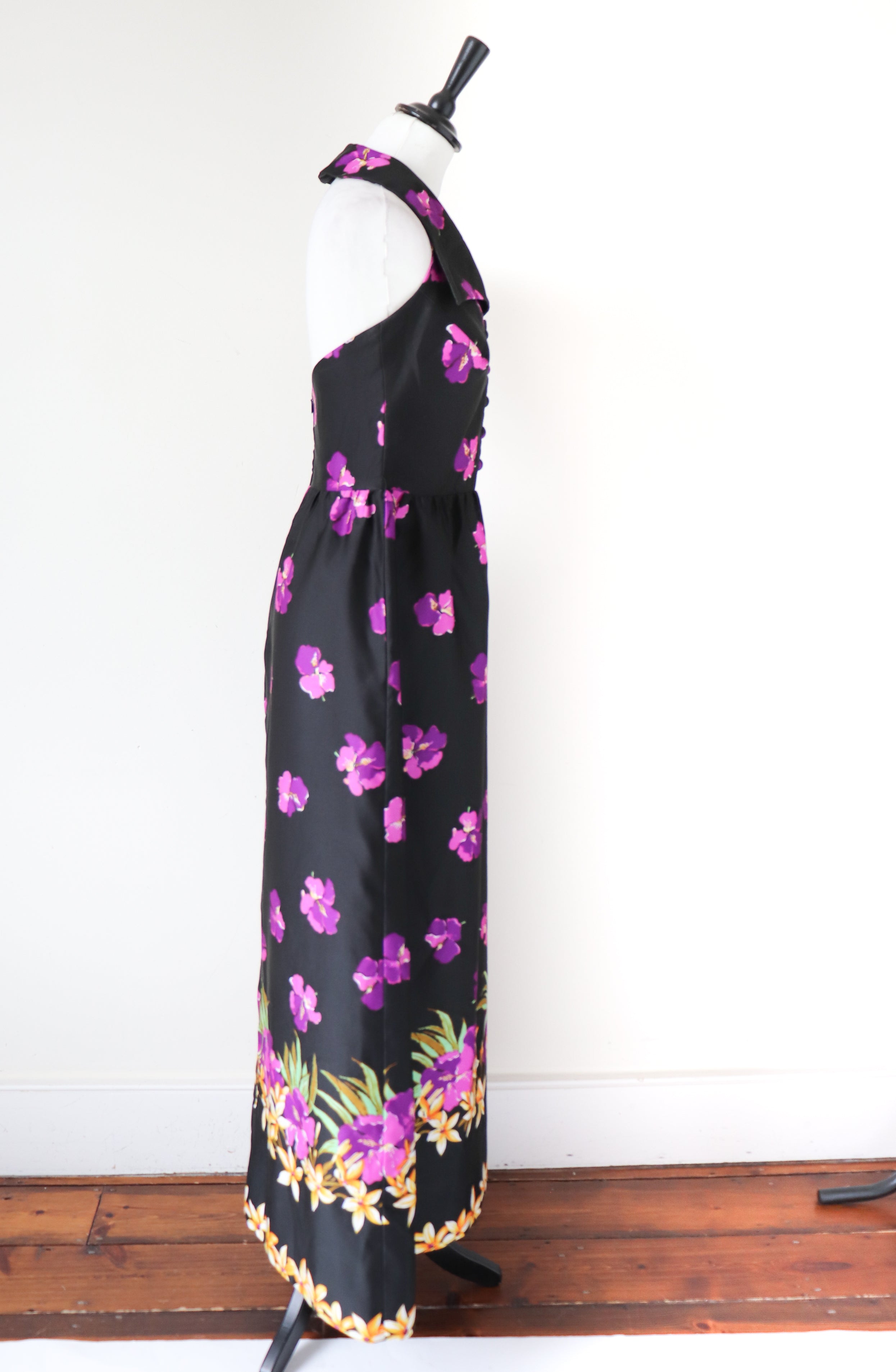 Vera Mont - Paris Vintage Evening Dress - Maxi Halterneck - UK 8 / 10