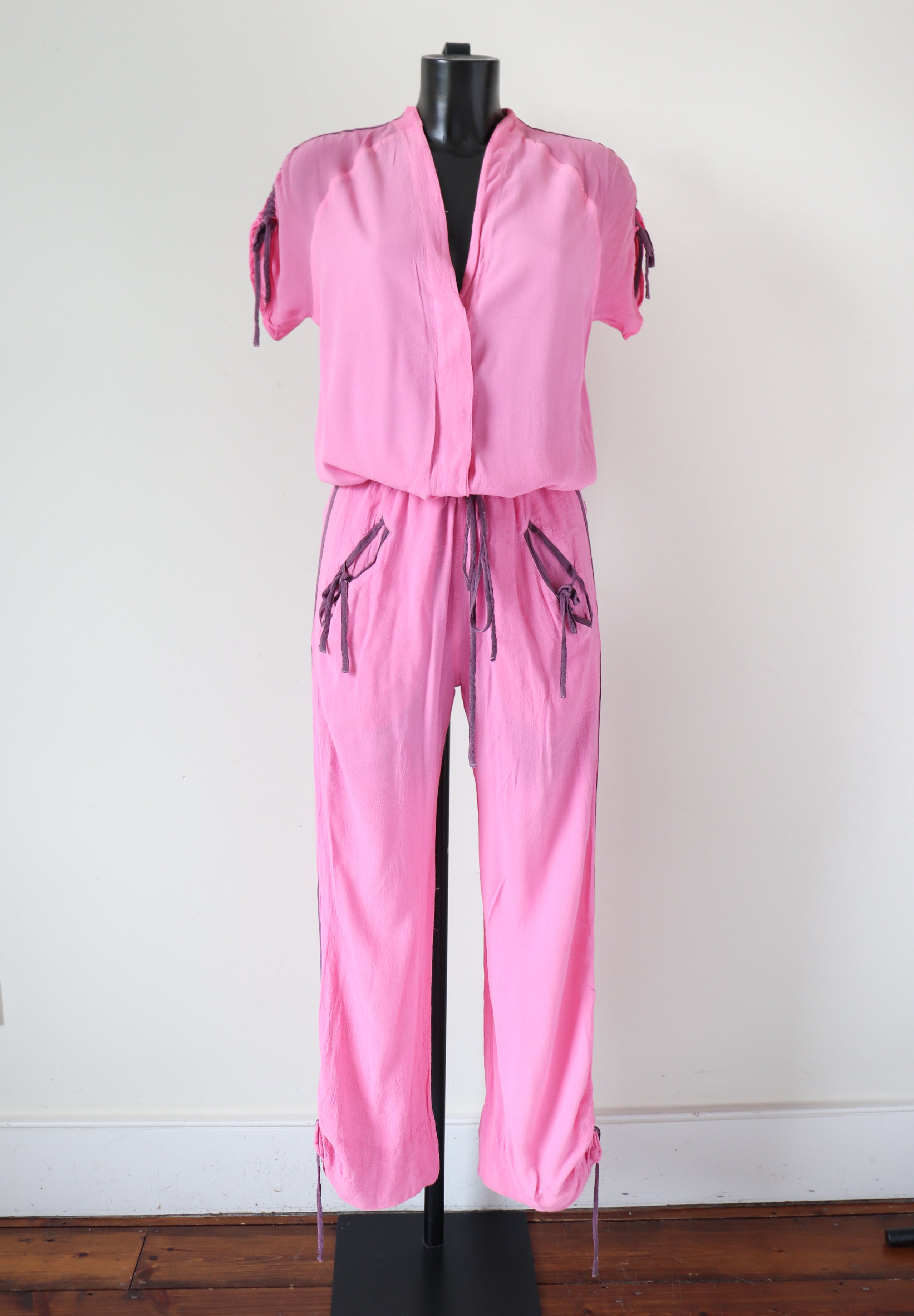 Ghost Pink Jumpsuit - Vintage - Label Size S - Fit M / UK 12