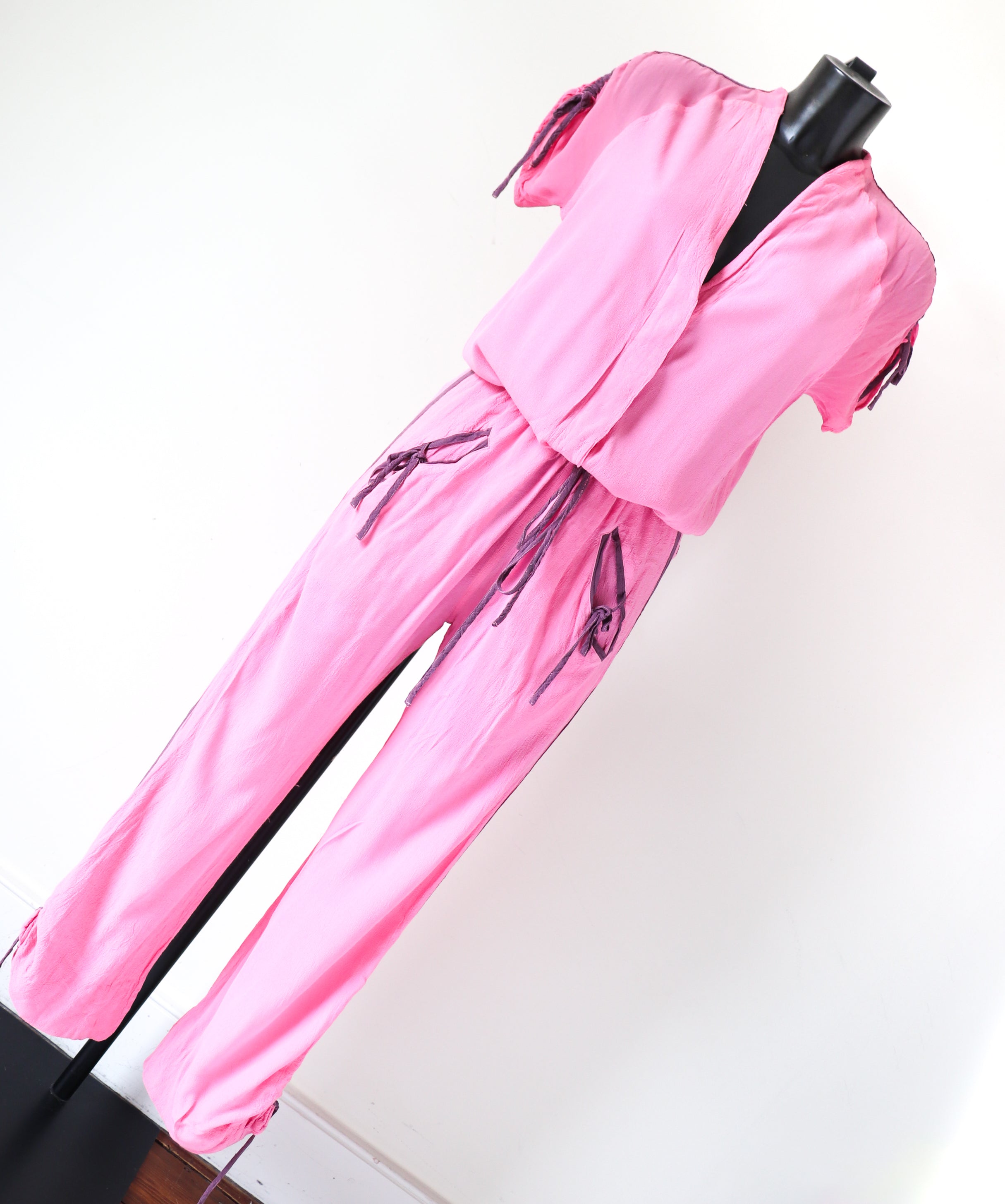 Ghost Pink Jumpsuit - Vintage - Label Size S - Fit M / UK 12