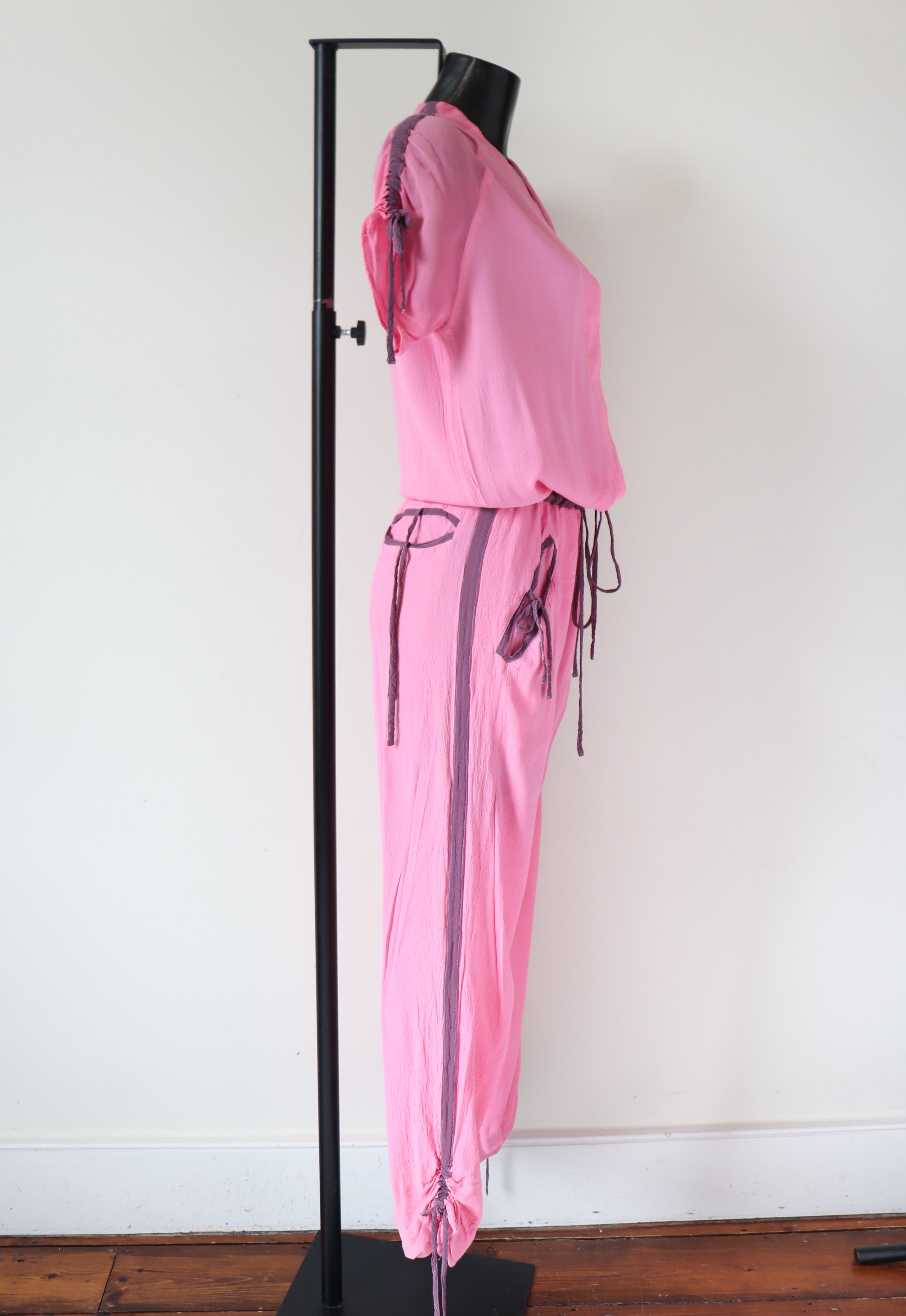 Ghost Pink Jumpsuit - Vintage - Label Size S - Fit M / UK 12