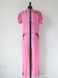 Ghost Pink Jumpsuit - Vintage - Label Size S - Fit M / UK 12