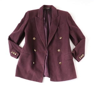 St Michael M&S Wool / Cashmere Blazer Jacket - Vintage - S / UK 10