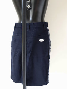Roccobarocco Canvas Mini Skirt - Blue - 1990s Vintage Cruise - Fit XS / UK 8