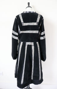 Roch Perel  LBD  Dress - Black Velvet / Lace - XL - Fit L / UK 14 - Label Attach