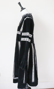 Roch Perel  LBD  Dress - Black Velvet / Lace - XL - Fit L / UK 14 - Label Attach