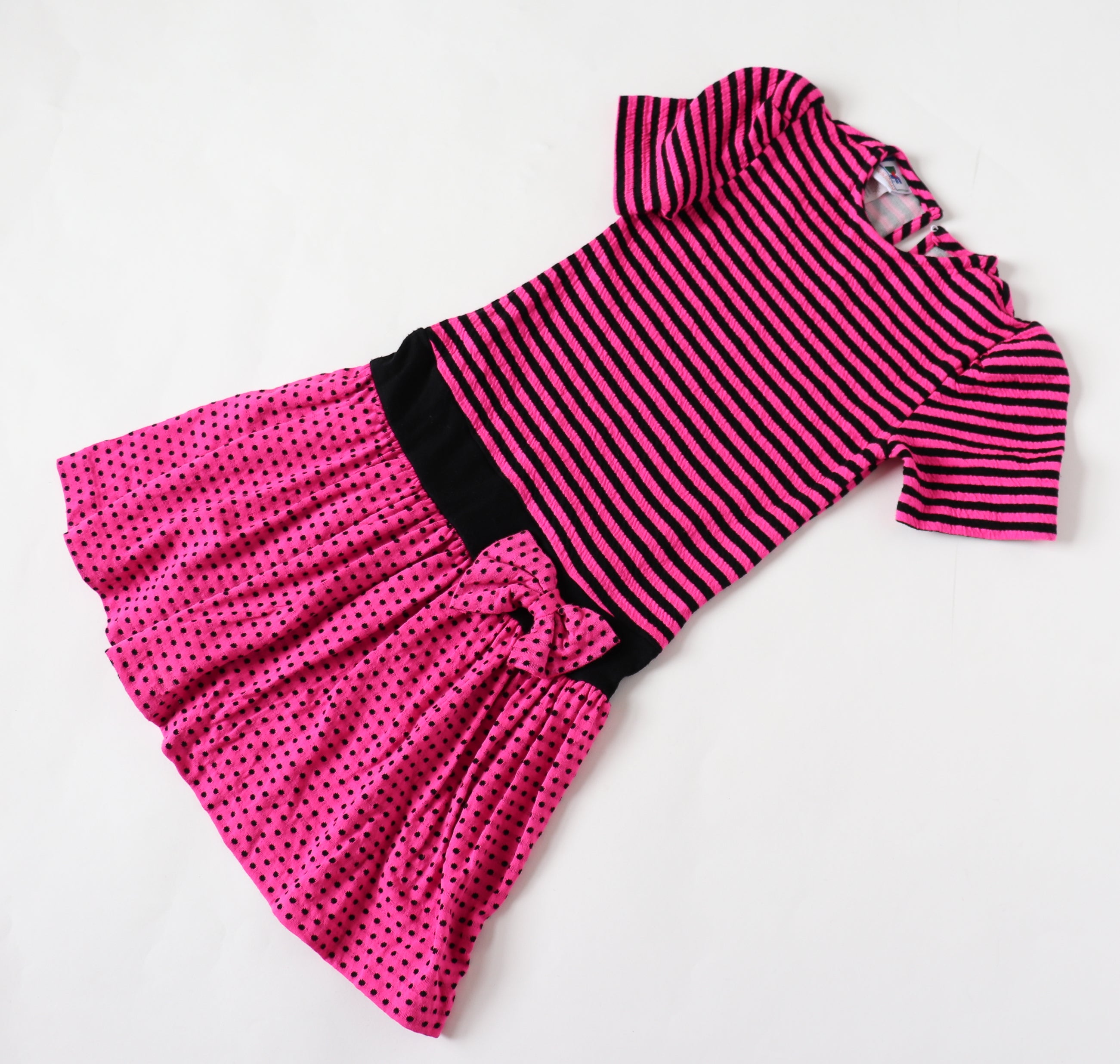 Vintage 1980s Mini Dress - DVF - Pink - 1980s  Rah Rah - XXS / UK 6