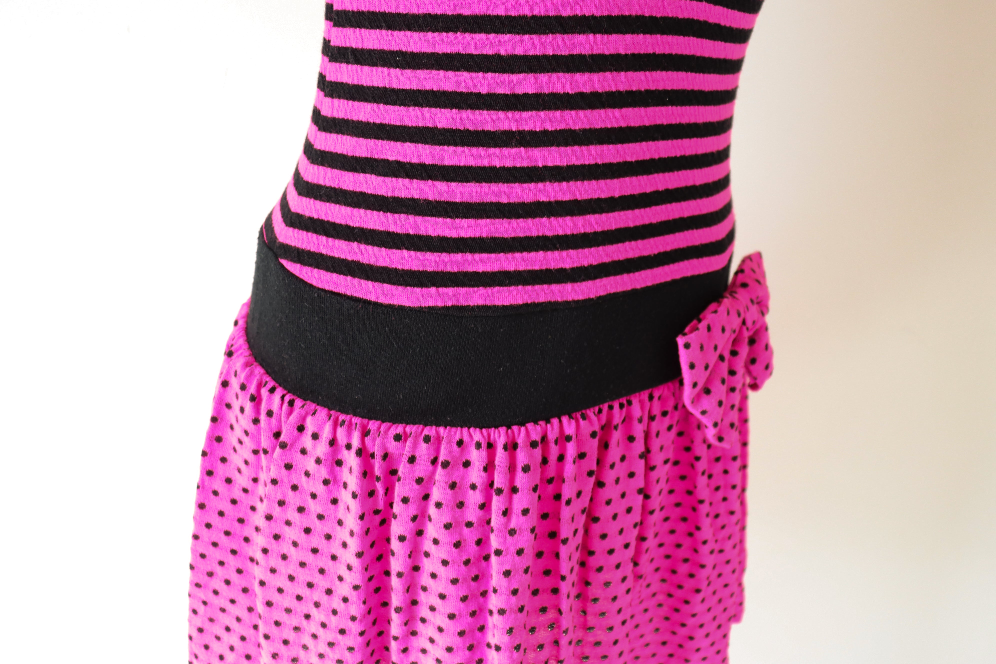 Vintage 1980s Mini Dress - DVF - Pink - 1980s  Rah Rah - XXS / UK 6