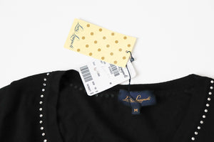 Luisa Spagnoli Black Top - Trompe L’oeil Jumper - M - 10 / 12 - Labels Attached