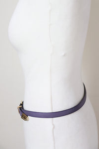 Purple western skinny belt - 1980s Vintage - Small