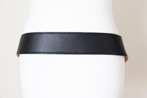 Reptile's House Wide Belt - Black ALL Leather - Waist  / Hip Belt - Large